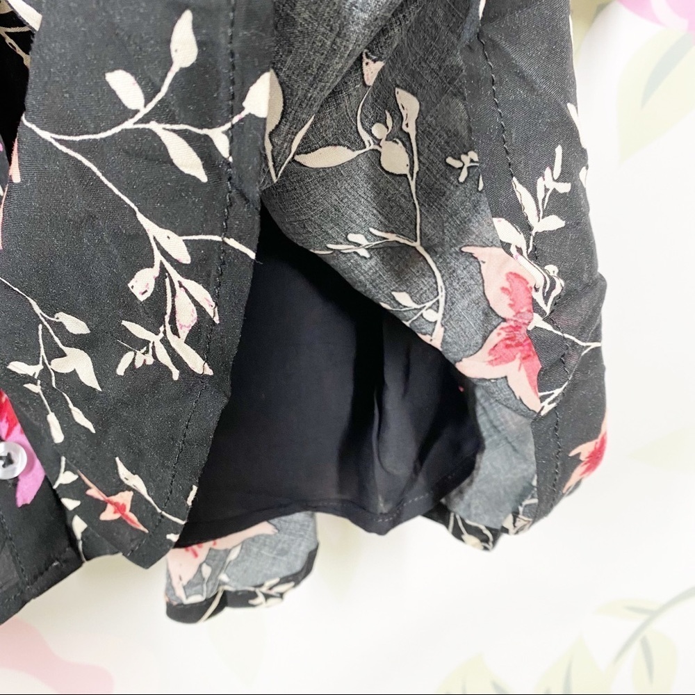 NEW Free People Lighten Up Floral Black Combo Mini Dress XS - Picture 10 of 16